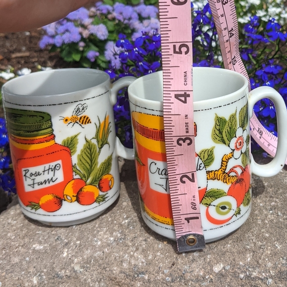 Vintage Jelly & Jam Ceramic Coffee Mugs Made in Japan Rose Hip & Crabapple Jelly - Picture 10 of 10